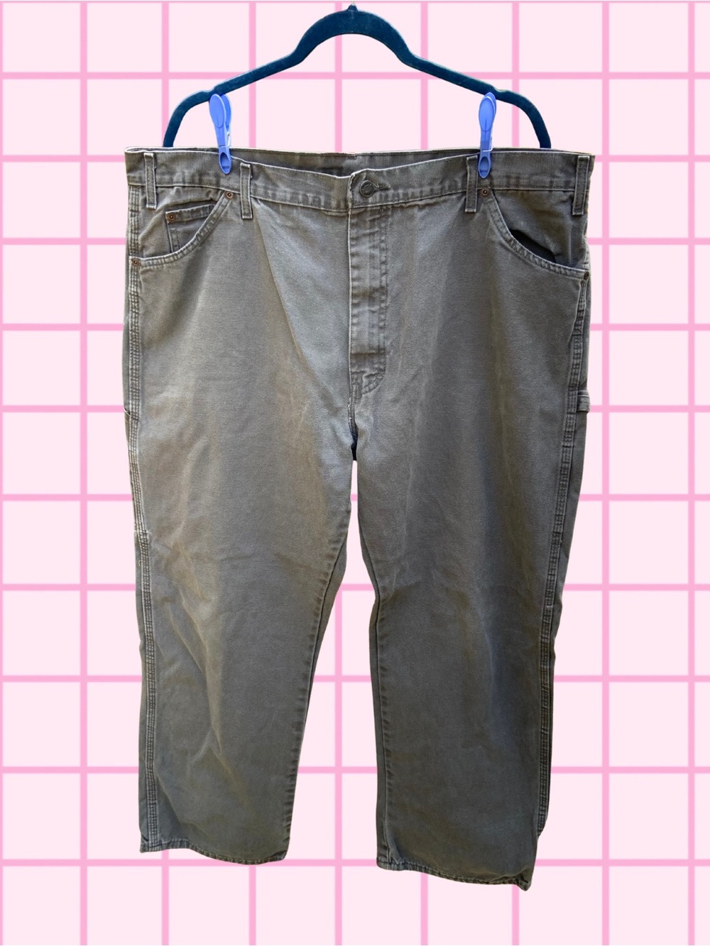 Vintage Dickies Faded Green Carpenter Jeans - Size 42x30